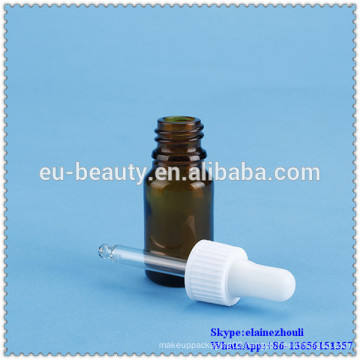 0.5oz glass essential oil bottle with white bulb dropper